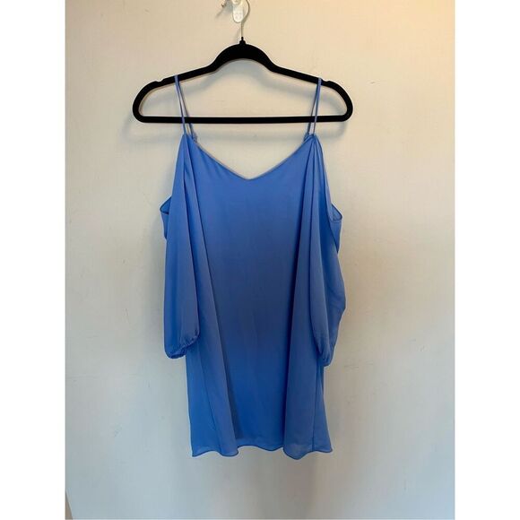 Naked Zebra blouse size medium cold shoulder dress - Picture 1 of 4